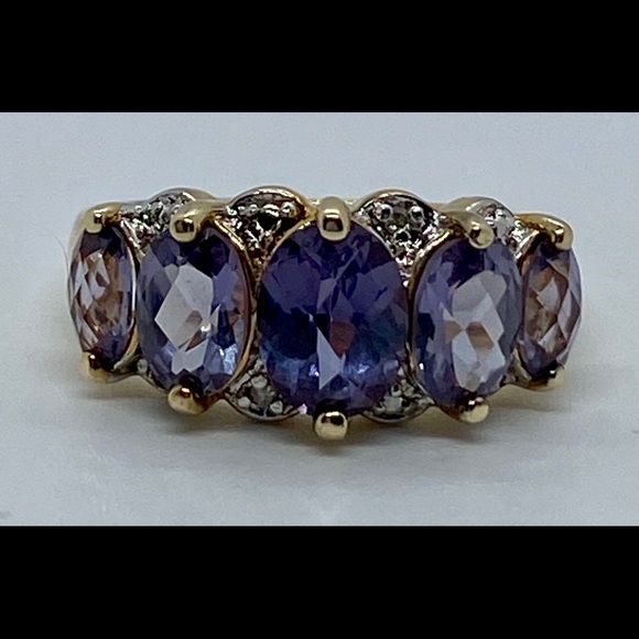 COPY - Mystic Blue Topaz & Diamonds 14K Gold Plat… - Picture 2 of 8